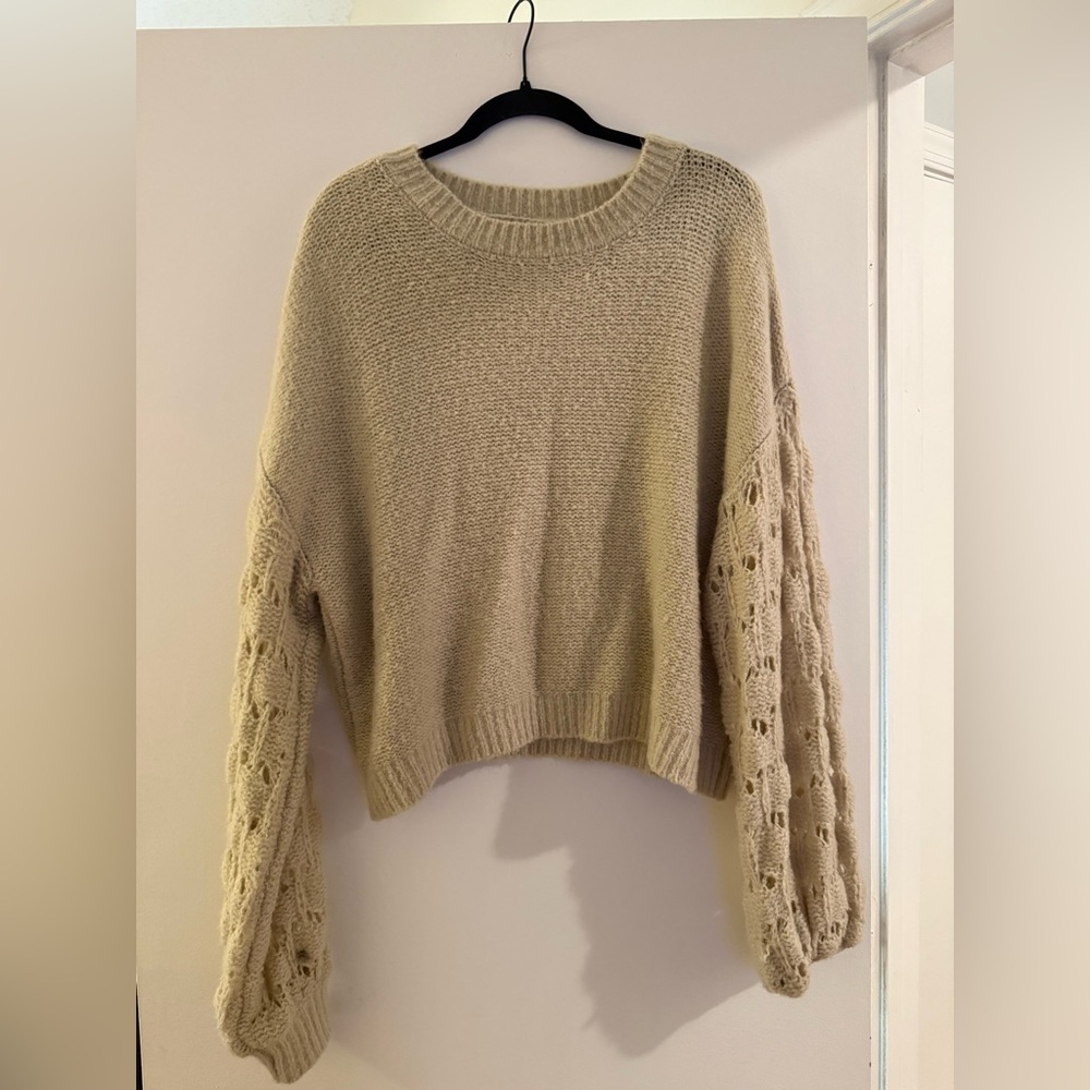 Pink Lily Medium Cream Sweater